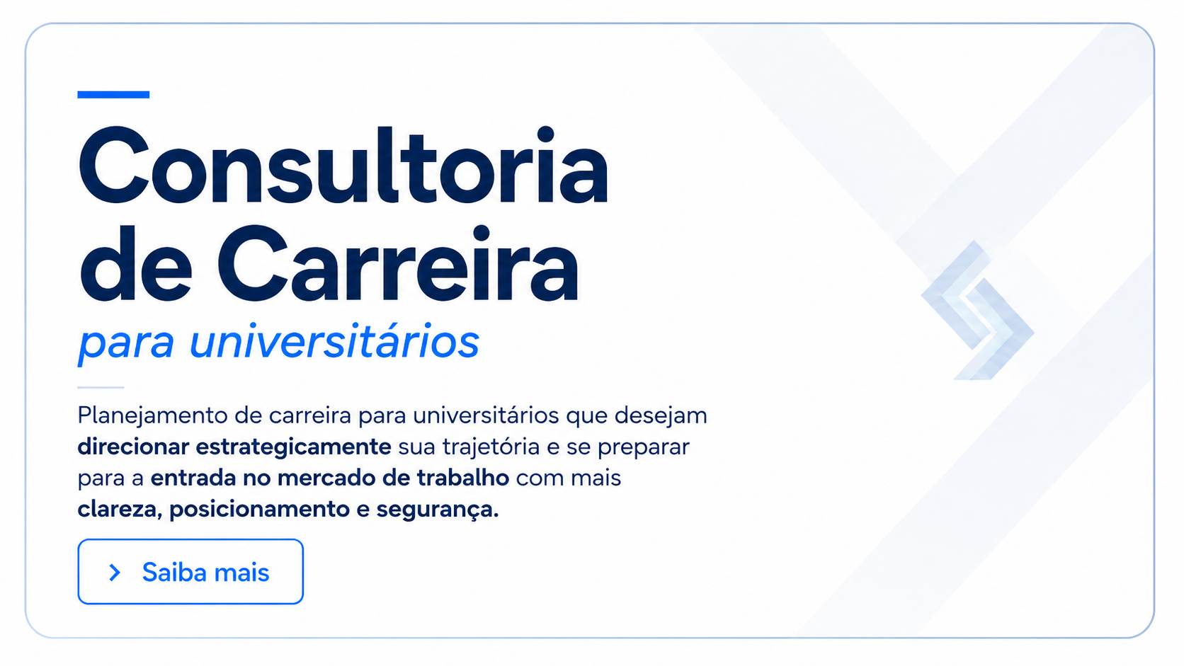 Consultoria de Carreira para universitários